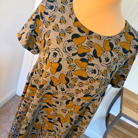 LuLaRoe Disney Minnie Mouse Floral Midi Dress | Blue & Yellow | Size S - Picture 3 of 5